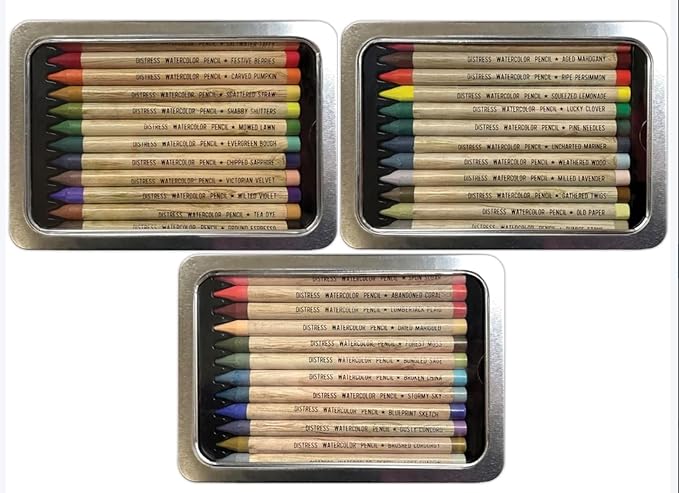 Ranger Ink Bundle - Tim Holtz Distress Watercolor Pencil Bundle Set 4, 5, & 6 - Ideal for Watercoloring, Shading, and Sketching - Premium Art Supplies for Professional Artists