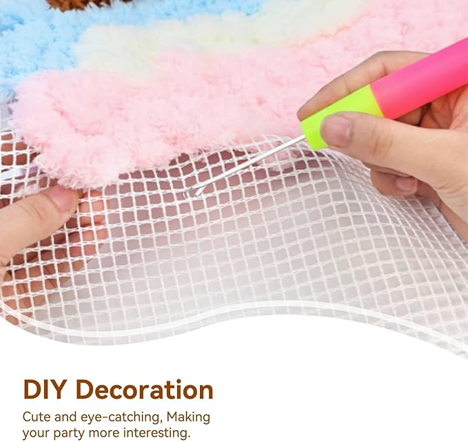 Latch Hook Canvas,Rug Making Canvas Latch Hooking Mesh Fabric Blank Rug Hooking Mesh Canvas Kit DIY Mesh Sheet Multipurpose Rug Hooking Mesh for Embroidery Knit(50 * 100cm)