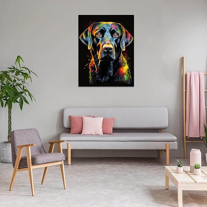 EIBEILI Diamond Painting Kits for Adults DIY 5D Diamond Art Paint with Round Diamonds Full Drill Gem Dog Art Painting Kit for Home Wall Decor Gifts 12x16inch