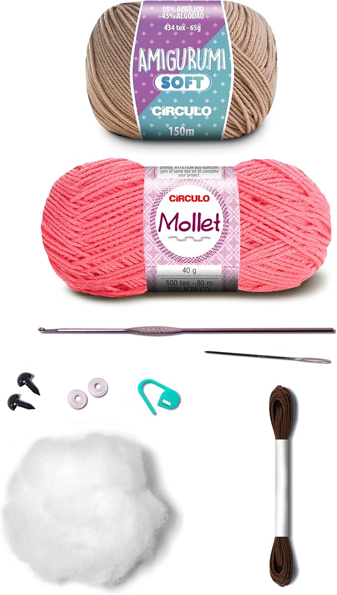CIRCULO Amigurumi Crochet Kit - Cuddly Teddy Bears - All Included, Easy Instructions - Intermediate - Premium Amigurumi Yarn for Crocheting – Elise
