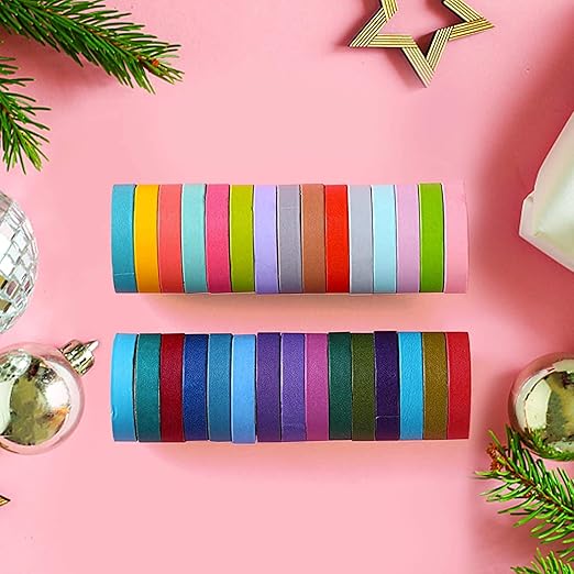 40 Rolls Washi Tape Set, Decorative Masking DIY Tapes for Children and Gifts Warpping (Mix)