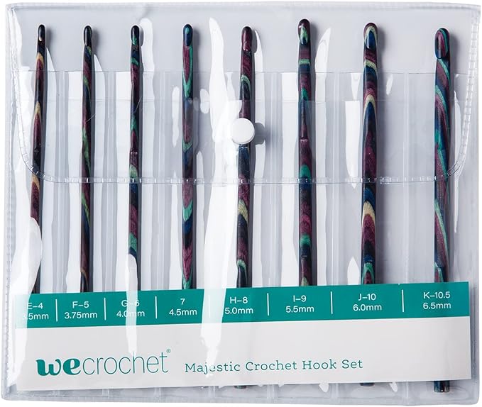 Knit Picks WeCrochet Majestic Regular Wood Crochet Hook Set - 8 Sizes US E-K