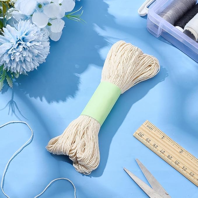 FREEBLOSS 100M Sashiko Thread 100% Cotton Cord Quilting & Embroidery Floss for Hand Sewing 6 Stranded Thick Sewing Thread for Embroidery Supplies