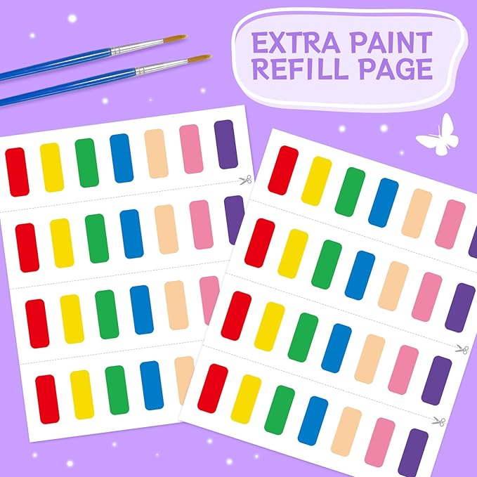 SOCOLER Paint with Water Coloring Books for Toddlers,Mess Free Watercolor Painting Papers for Kids Water Color Paint Kit Art Craft Birthday Gift for Ages 1-3, 4-8(Princess and Party)
