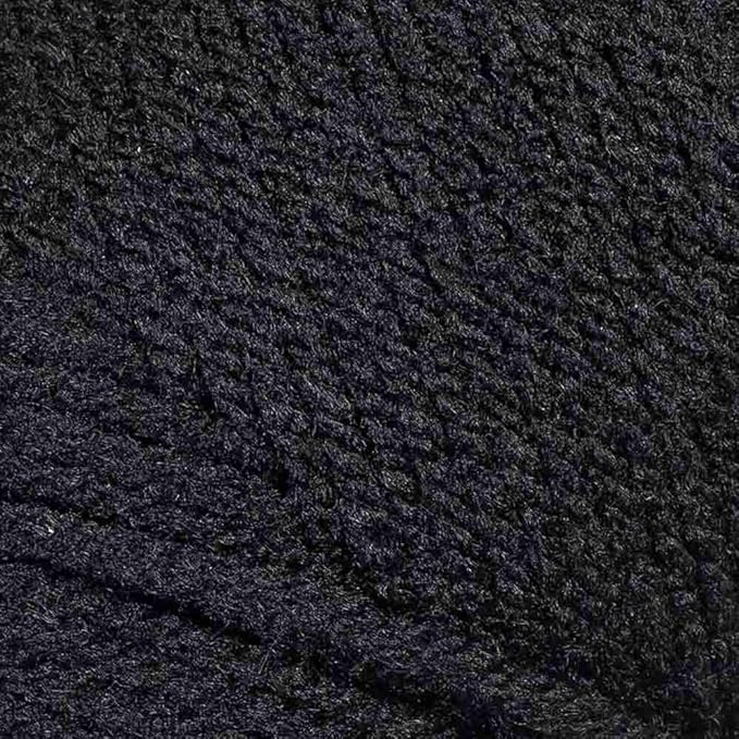 Craft County Size 4 (Medium) 100% Acrylic Fiber Yarn – Variety of Color and Pattern Options – for Crochet, Knitting, and Weaving (Black)