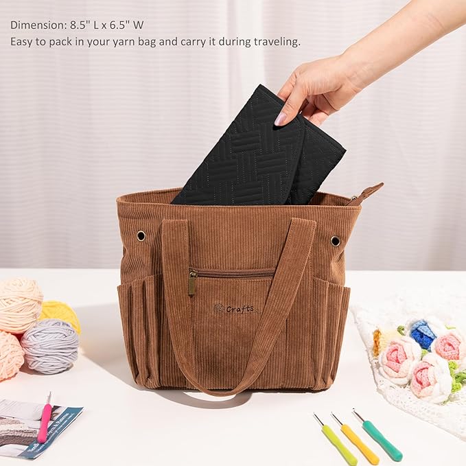Crochet Hook Case - Foldable Organizer - Knitting & Crochet Supplies Holder