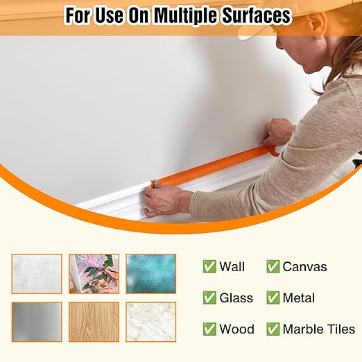 HongWay Masking Tape 1 Inch, 6 Rolls x 22yd (132yds in Total) Painters Tapes for Painting Labeling Arts Crafts, Easy Removal, No Residue (0.94in Orange)