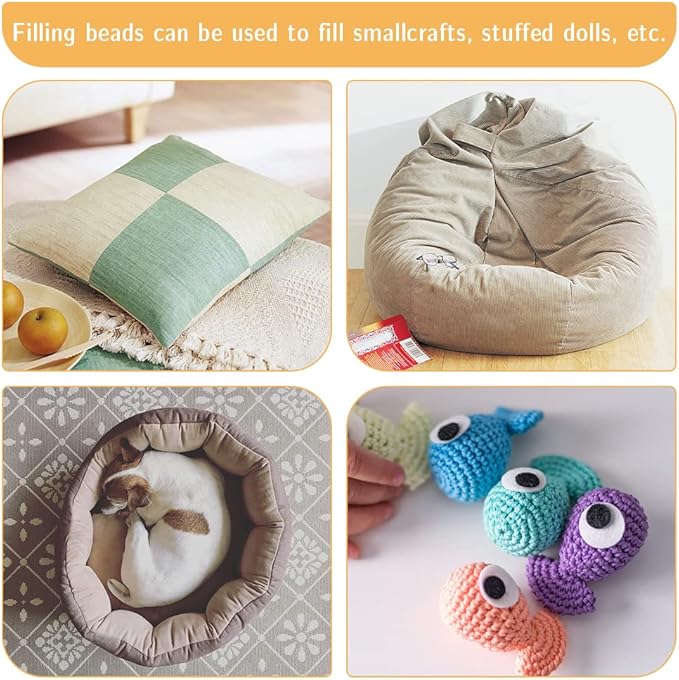1.77lb Stuffing Beads, Weight Craft Rubber Filler Beads for Weighted Stuffed Animal - 800g