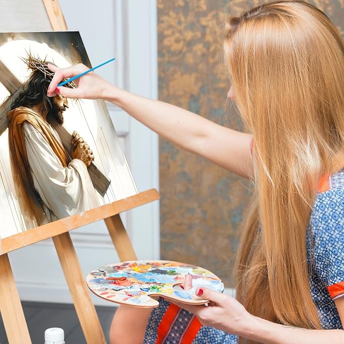 Paint by Numbers Kit for Adults - Jesus Cross Acrylic Adult Paint by Number Kits on Canvas for Beginner, Religious Christians DIY Oil Painting by Numbers for Adults, Perfect for Decor Gift 16"x20"