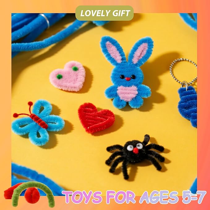Blue Pipe Cleaners,Pipe Cleaners Craft,Arts and Crafts,Craft Supplies,Art Supplies,School Halloween Party Treat Bags,Girl Toys