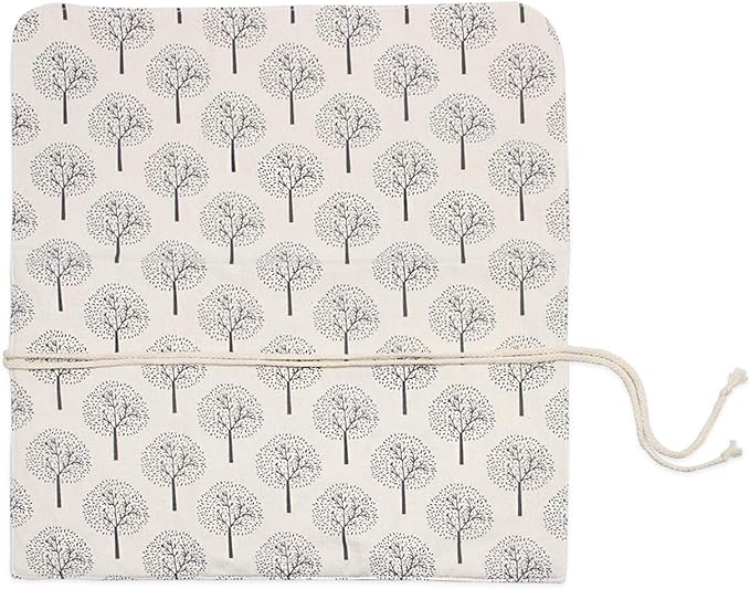 Teamoy Knitting Needles Holder Case(up to 14 Inches), Rolling Organizer for Straight and Circular Knitting Needles, Crochet Hooks and Accessories, Tree - NO Accessories Included