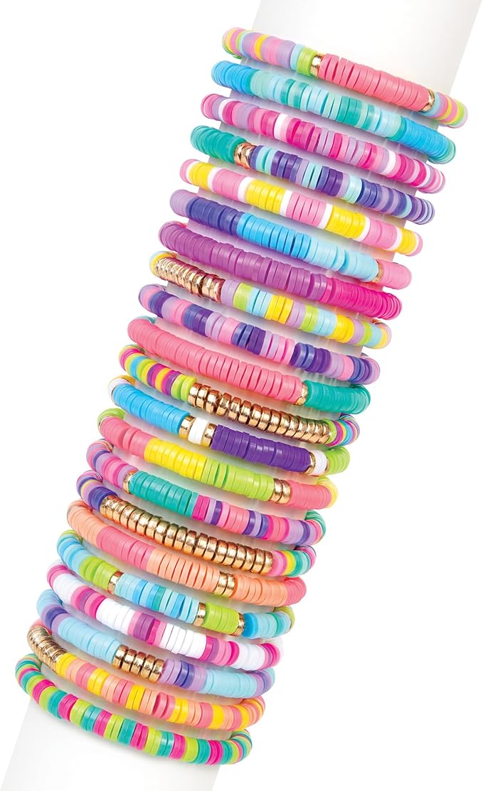 Make It Real: Swift Clicks - Heishi Bracelet Maker - 2047pc, DIY Jewelry Craft Kit, Design & Make 23 Bead Bracelets, Rotate-Click-Wear, Girls Kids 8+