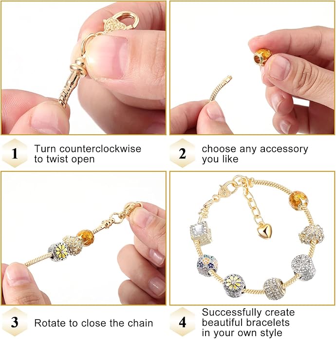 Junkin 12 Pcs Snake Chain Charm Bracelet with Heart Lobster Clasp Extender Adjustable Christmas DIY Metal Bracelet Chain for Women Jewelry Making Gifts Supplies 7.87 Inches