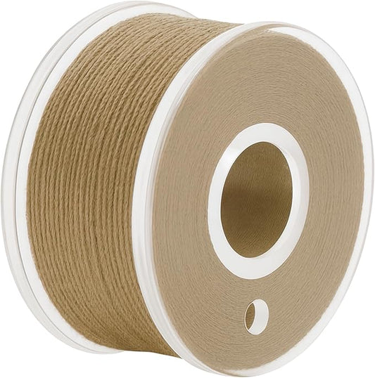 Mandala Crafts 144 Tan SA156 Prewound Bobbins for Singer Sewing Machine -15J SA156 Prefilled Bobbin Thread for Brother Sewing Machine and Embroidery