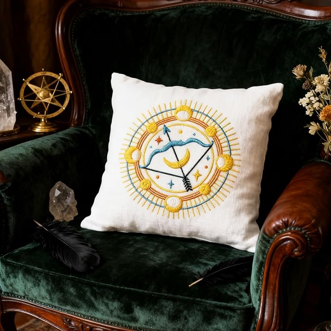 BEUNITONE 6 Sets Tarot Embroidery Kits for Beginners with Dreamy Sun Moon Stars Eye Patterns, DIY Craft Kits for Adults Women with Embroidery Hoops and Full Kits, Needlepoint Kits for Home Decor