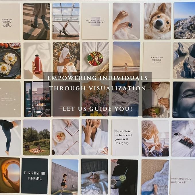 Daily Dopamine 2026 Vision Board Kit for Ambitious People, Foldable Mood/Dream Board for Manifestation, Visualization & Goal Setting,150 Aesthetic Images & Powerful Quote Cards - Vision Board Supplies
