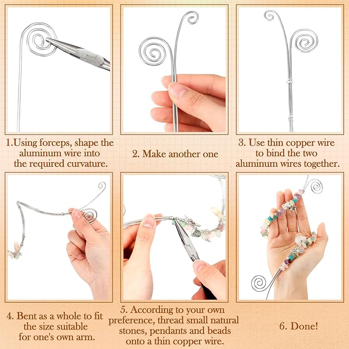 Jewelry Making Kit for Bracelet Necklace Arm Cuff Earring DIY Supplies, Butterfly Bee Charm Beads Fake Pearl Metal Wire