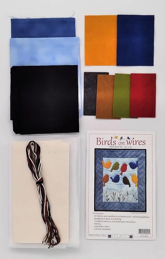 Rachel's of Greenfield Wall Quilt KIT WI, Bird On Wires (K0421)