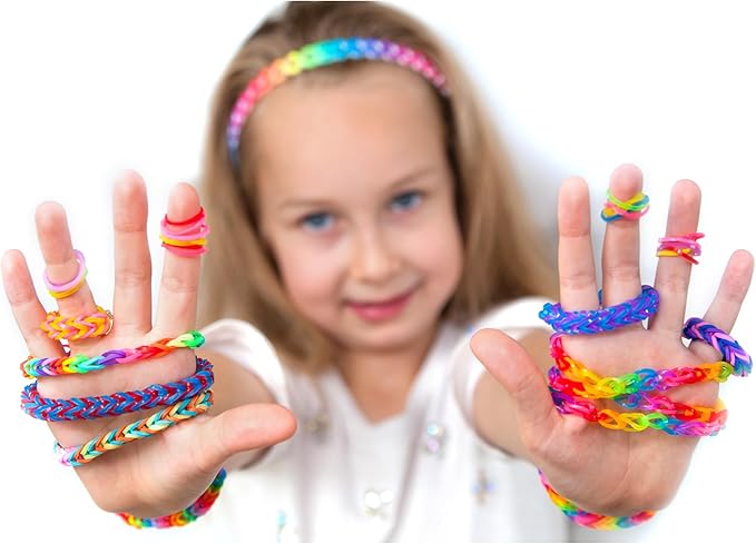 YUSLROB 2500+ Rubber Band Loom Bracelet Kit,Loom Bracelet Making kit,Best Gifts for Birthday and Christmas with, Rubber Band Refill Kit for