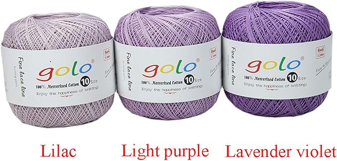golo Crochet Thread Yarns for Begingers Size10 Navy Blue Yarn 357