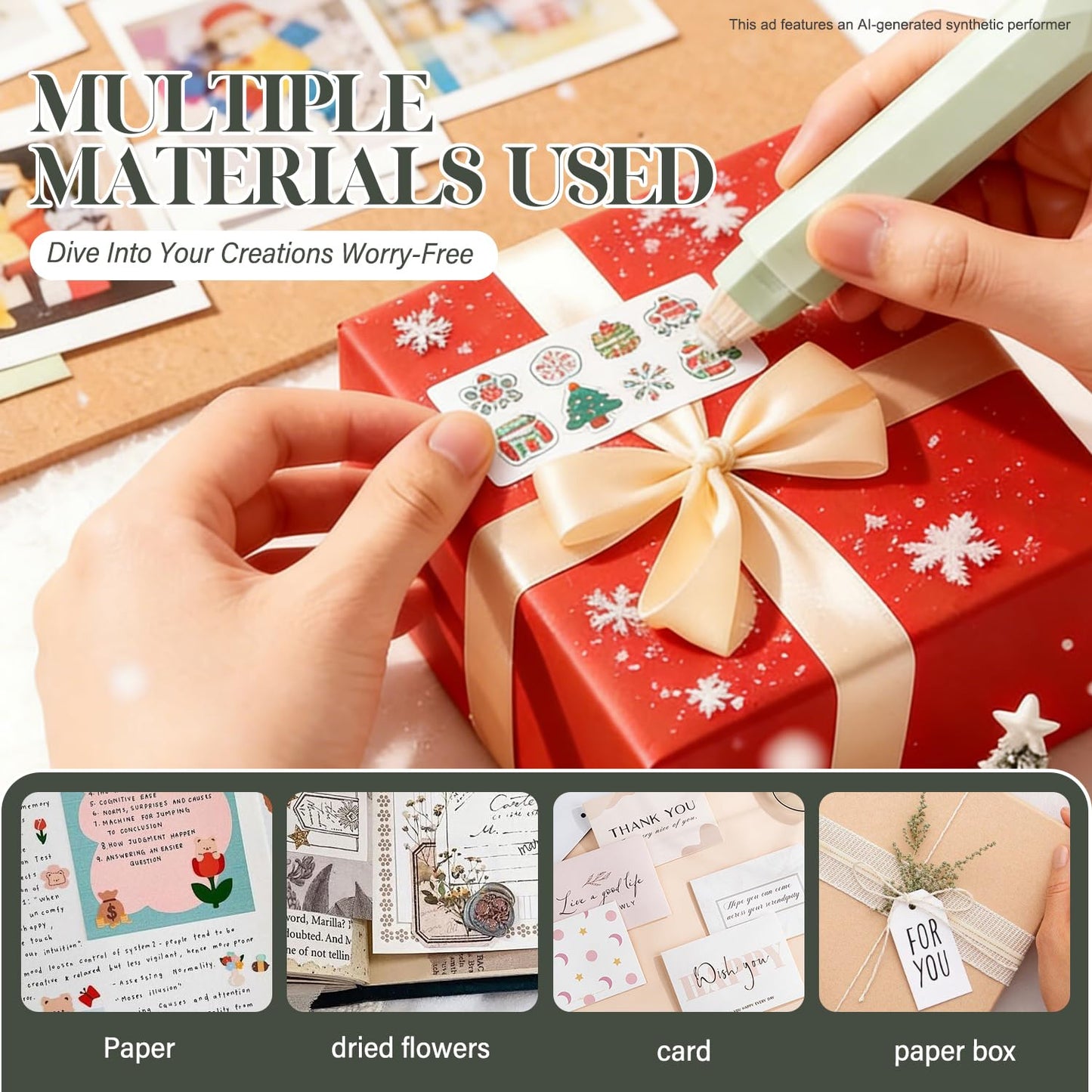 4 Pcs Double Sided Tape Pens , Scrapbooking Double Sided Tape Roller