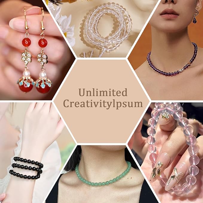 Song Xi 90pcs 4mm Natural Egg Yolk Stone Beads for Jewelry Making, Gemstones Beads Bracelet for Necklace Earring Keychain, with Jewelry Box and Elastic for Christmas Wedding Birthday Gift