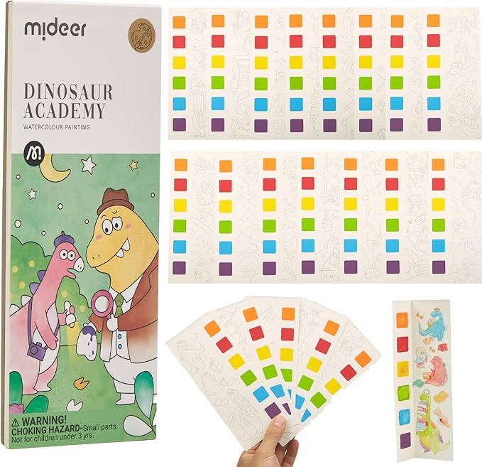 Pocket Watercolor Book Set, Watercolor Painting Book,Watercolor Bookmarks for Kids, Beginning, Students Painters Christmas Gifts (1PCS-C)