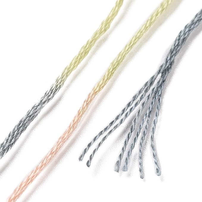 FASHEWELRY 10 Skeins Embroidery Floss Thread 0.5mm Dyed Cross Stitch Floss 6-Ply Friendship Bracelet String for Jewelry Making Bracelets Sewing Knitting Stitching Craft DIY (Dark Sea Green)