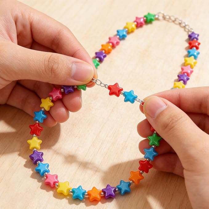1000PCS Pony Beads, 15 Color Kandi Beads for Bracelets Making Kit, Hair Braids Crafts Jewelry Making Crafts Friendship Necklace Earrings DIY (Large Hole Dark Mixed Color)