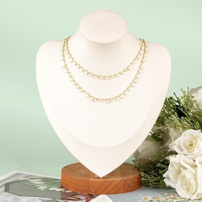 KYUNHOO 13 Feet/4M Light Gold Brass Cable Chain Bulk Small Beaded Chain for Jewelry Making Women Necklace Chain Roll Thin Curb Bracelet Chain with Jewelry Findings Craft DIY