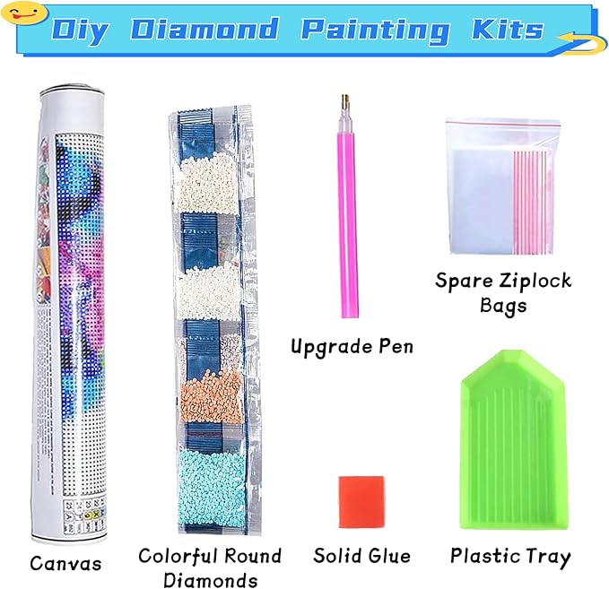 Cute Bestie Diamond Painting Kits for Adults, 5D Diamond Art Painting by Numbers Kits, DIY Diamond Dots Art Kits, Full Round Drill Diamond Art Kits for Adults for Home Wall Decor, 13.8x13.8 in