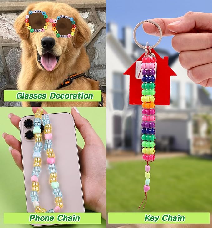 4000Pcs 84 Colors Pony Beads for Bracelet Making Kit, Rainbow Kandi Beads Friendship Bracelet Kit with 910pcs A-Z Letter Bead, DIY Jewelry Making Craft for Adults