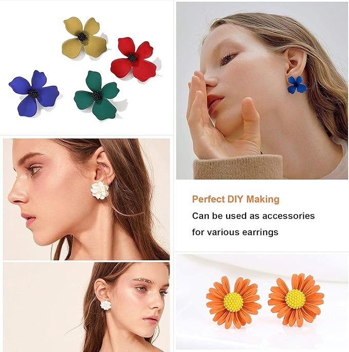 661 pcs jewelry making supplies - stainless steel & gold earring posts with rubber backs