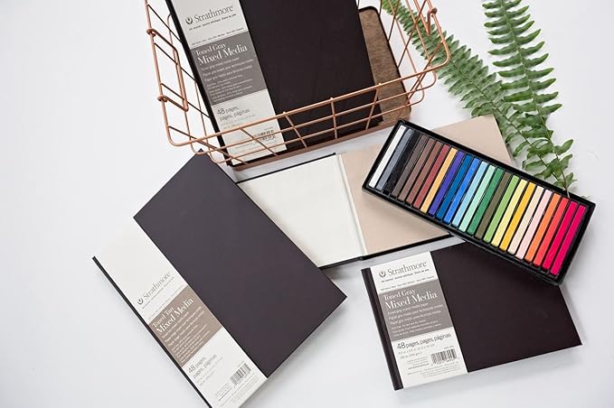 Strathmore 469-408 Hardbound Mixed Media Art Journal, 8.5" x 11", Toned Gray, 48 Pages