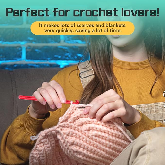 8 mm Crochet Hook, Large Crochet Hooks for Chunky Yarn Ergonomic Knitting Needles Crochet Needle for Beginners and Crocheting Yarn (8 mm)