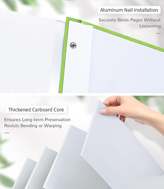 Photo Album Self Adhesive Scrapbook Album for 3x5 4x6 5x7 8x10 Pictures,120 Pages Linen Cover with Display Window DIY Photo Book,Ideal Gifts for Family Travel Wedding Baby