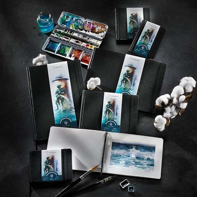 Hahnemuhle Watercolor Book, 100% Cotton, Cold Press 250gsm, A6 Portrait (10625350)
