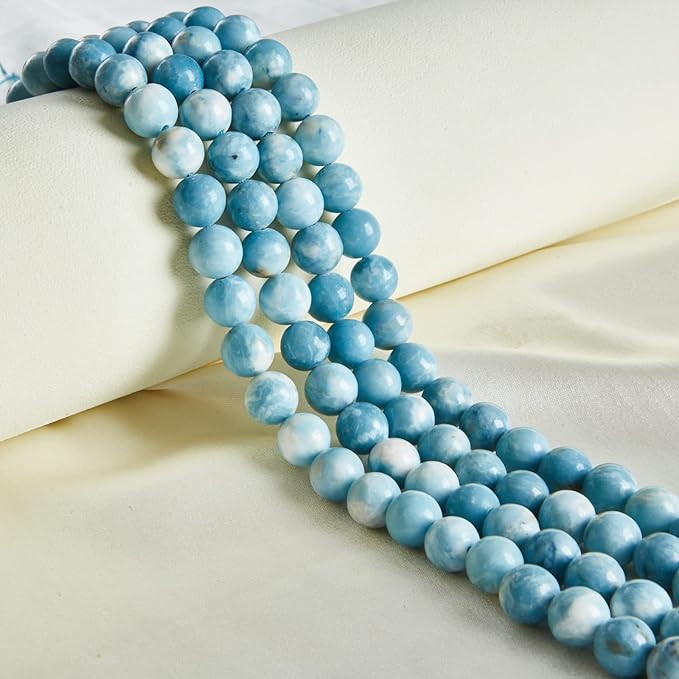 100pcs 6mm larimar beads natural gemstone beads round loose beads for jewelry making