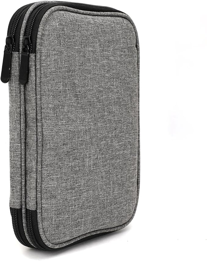 Knitting Needles Case Crochet Hooks Organizer Zipper Bag,Portable Travel Storage Pouch Bag for Carrying Circular Knitting Needles,Crochet Hooks,Knitting Accessories,Sewing Tools(Grey)