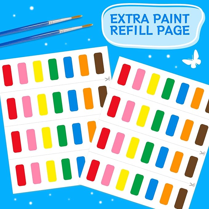 SOCOLER Paint with Water Coloring Books for Kids,Animal Theme Mess Free Watercolor Painting Papers Sets for Toddlers,Water Color Paint Kit,Art Craft Birthday Gift for Ages 1-3, 4-8
