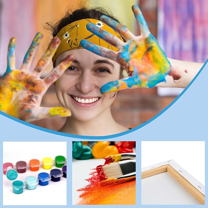 Reofrey Framed Paint by Numbers Kit for Adults & Beginner - 8x8 Inch Canvas Christmas Paint by Numbers - Snowman Educational & Creative Art Set for Beginners - Perfect for Home or Wall Decoration