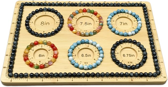 Petoysoso Bead Boards for Jewelry Making, Bamboo Beading Board, Bracelet Bead Board for Bracelet, Jewelry Making, Necklaces,DIY Small