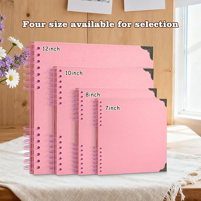 Scrapbook Album 10x10 Inch - Hardcover Kraft Paper Photo Album with 40 Pages, Memory Book for Wedding, Anniversary, Family, Christmas, Baby Shower, Ideal for Preserving Precious Moments