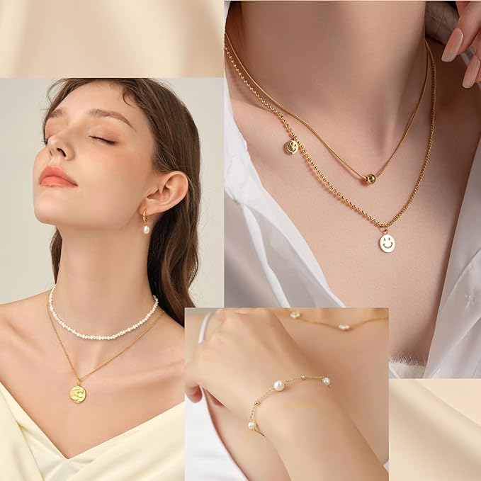 14k Gold Necklace Chains for Jewelry Making, Total 27 Feet 8 Rolls Bracelet Chains for DIY, 3.3 Feet Each Style, 14K Gold Plated Chain with Jump Rings/Lobster Clasps/Connectors