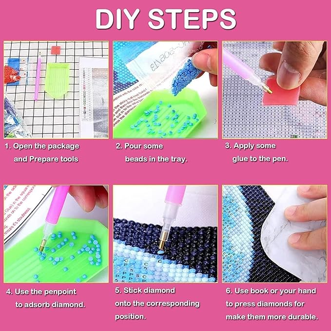 WUDWL Diamond Painting Kits for Adults - Flower DIY 5D Diamond Art Kits Full Drill Diamond Dots Paintings with Diamonds Gem Art and Crafts Home Decor 12x16inch