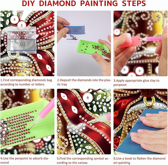 SENQAO Christmas Bell Diamond Art Hanging Kits for Adults Kids, Christmas Diamond Art Suncatchers, 5D Special Shape Diamond Painting Pendant Window Ornament Gifts for Home Garden Door Wall Decor