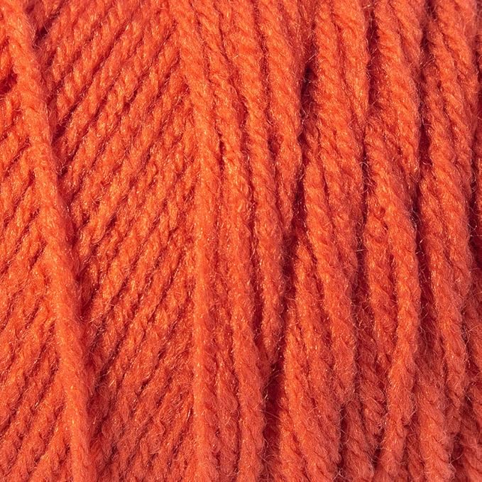Craft County Size 4 (Medium) 100% Acrylic Fiber Yarn – Variety of Color and Pattern Options – Great for Crochet, Knitting, and Weaving (Coral)