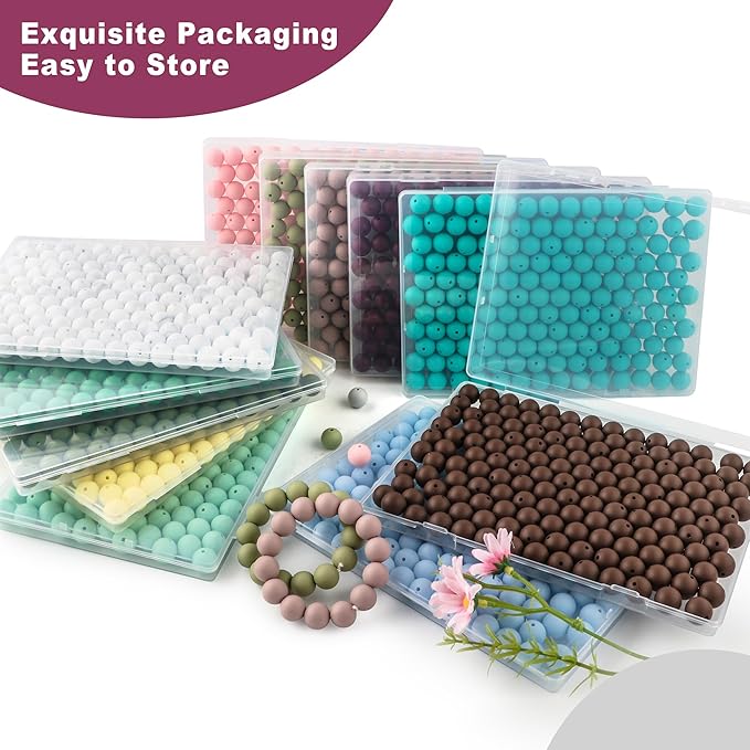 150Pcs 15mm Silicone Beads for Keychain Making Bracelet Necklace, Bulk Round Silicone Beads for Pens(Wine Red)
