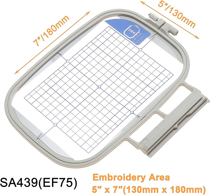 new brothread embroidery machine hoop sa439 with 5"x7" embroidery area compatible with brother innovis nq3600d/3500d nq1700e/1600e/1400e ve2200 4000d 1500d v7 v5 v3 vm5200/6200d babylock ellegante
