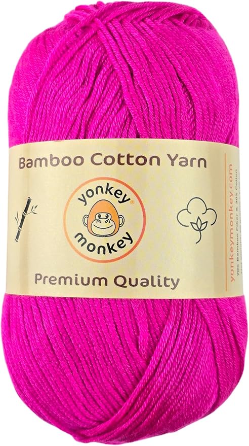 10-Pack of Yonkey Monkey 500 Grams Yarn - 70% Rayon derived from Bamboo, 30% Cotton - Light Rose 9021